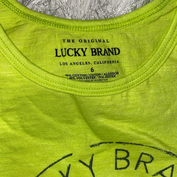 Lucky Brand Sunny Lime Gloria Tank- 6 - Picture 4 of 8
